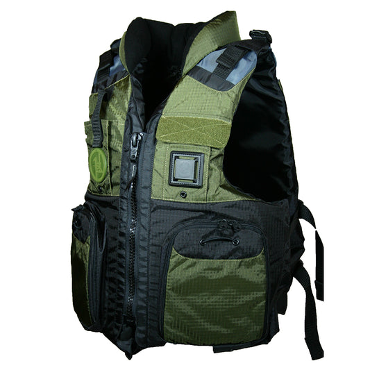 First Watch AV800 Four Pocket Flotation Vest  OD Green  Small to Medium AV800GNSM