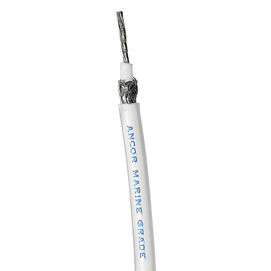 Ancor RG 8X White Tinned Coaxial Cable  Sold By The Foot 1515FT