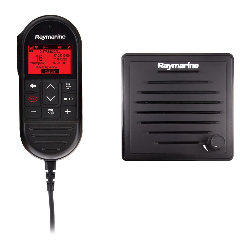 Raymarine Ray90 Wired Second Station Kit wPassive Speaker RayMic Wired Handset  RayMic Extension Cable  10M T70432