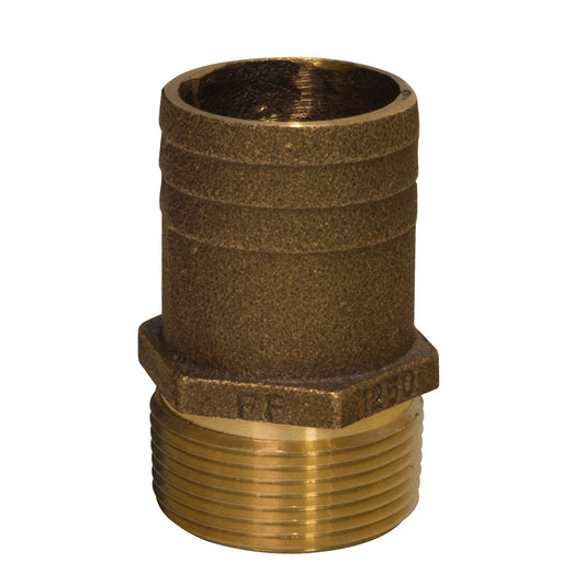 GROCO 114 NPT x 112 Bronze Full Flow Pipe to Hose Straight Fitting FF1250