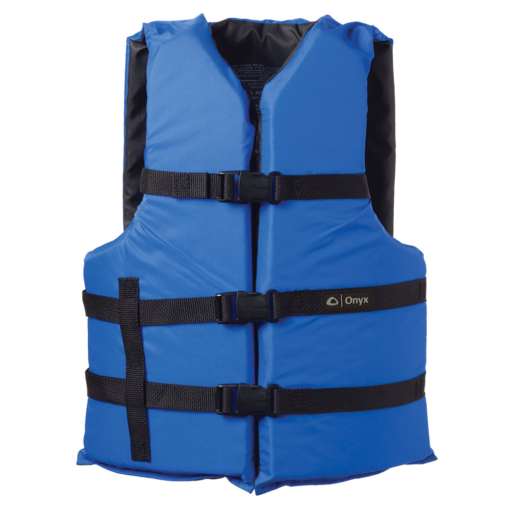 Onyx Nylon General Purpose Life Jacket  Adult Oversize  Blue 10300050000512