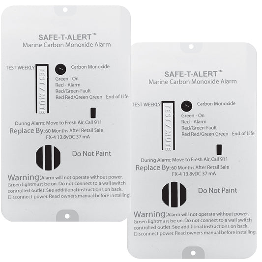 SafeTAlert FX4 Carbon Monoxide Alarm  2Pack FX4MARINE2PACK