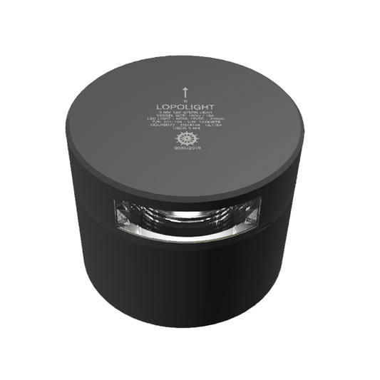 Lopolight Series 301105  Stern Light  3NM  Horizontal Mount  White  Black Housing 301105B