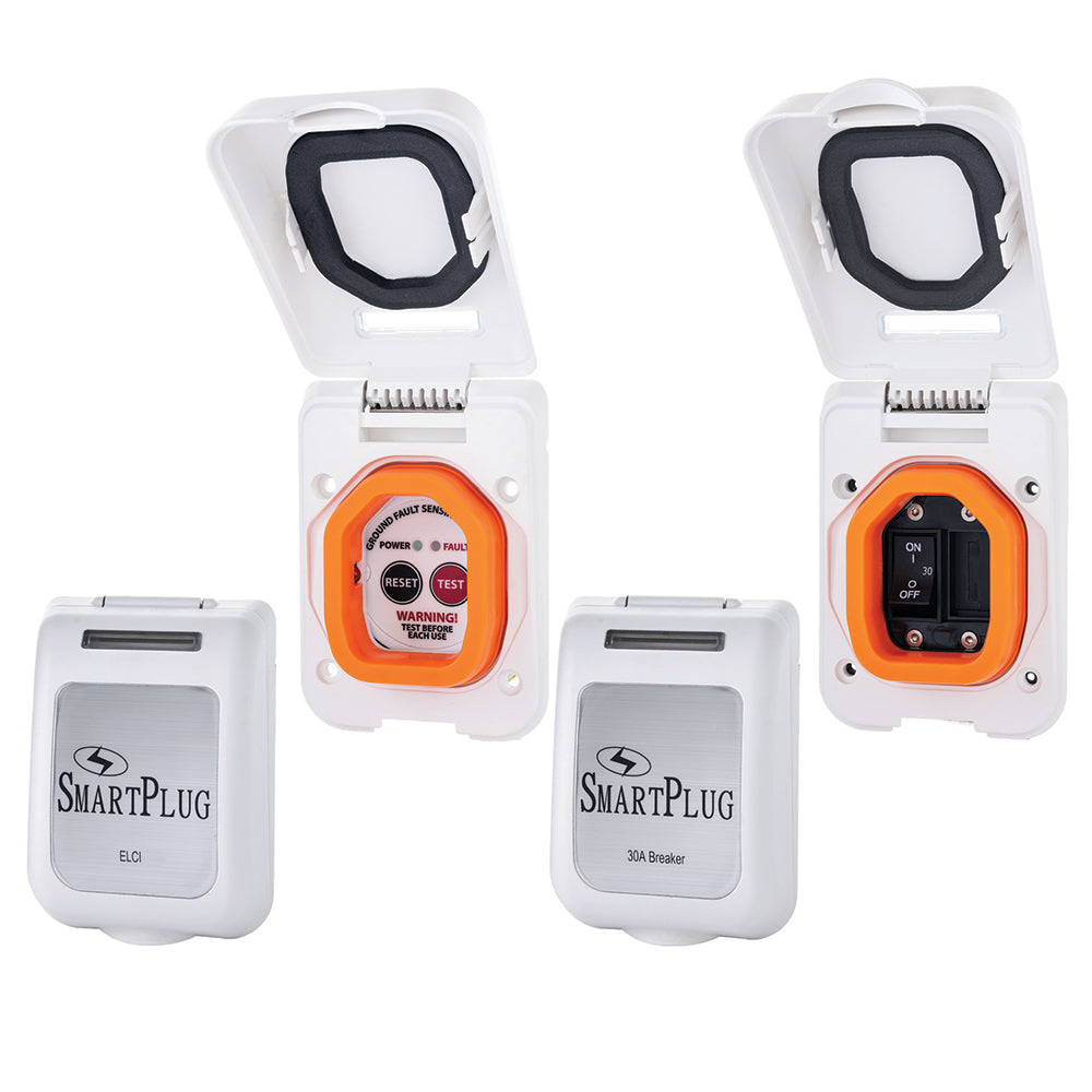SmartPlug Combo Kit wELCI Sensor  30 Amp Breaker NonMetallic Door  White ELCIBRKR30PW