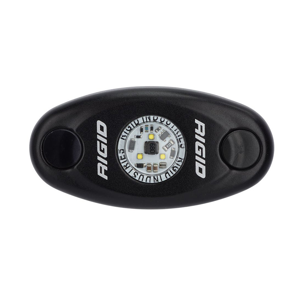 RIGID Industries ASeries Black High Power LED Light Single  Cool White 480093