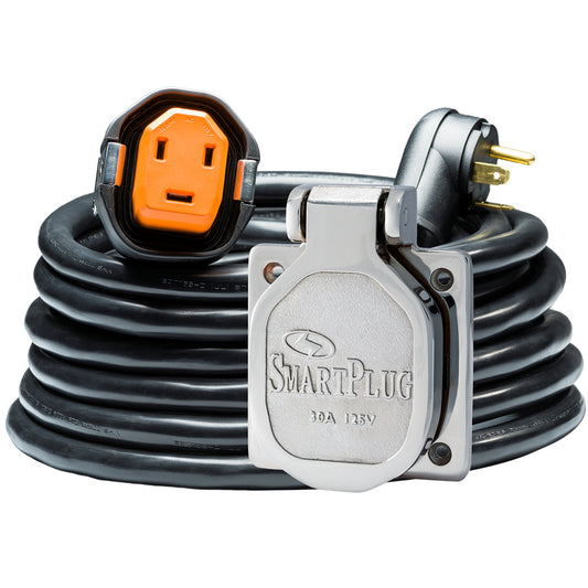 SmartPlug RV Kit 30 AMP Dual Configuration Cordset  Stainless Steel Inlet Combo  30 R30303BM30NT