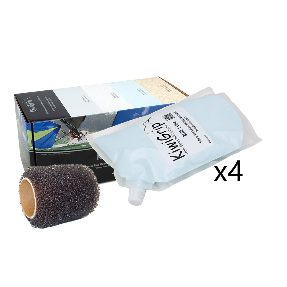 KiwiGrip 4  1 Liter Pouches  Blue w4 Roller KG4BLPR