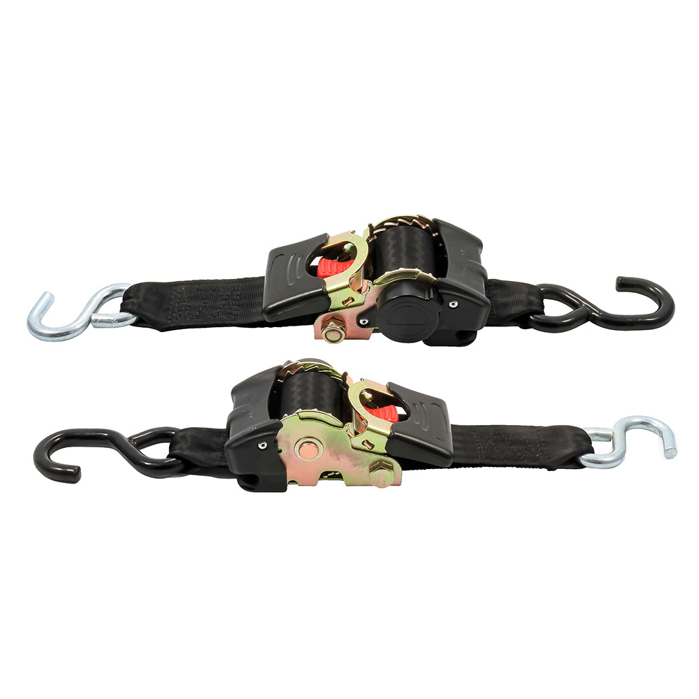 Camco Retractable Tie Down Straps  2 Width 6 Dual Hooks 50031