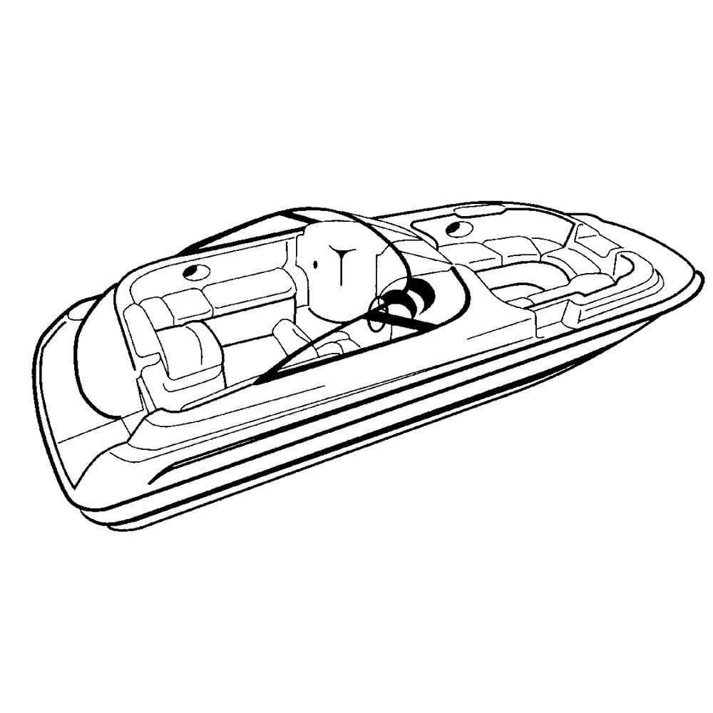 Carver Performance PolyGuard StyledtoFit Boat Cover f205 Sterndrive Deck Boats wWalkThru Windshield  Grey 95120P10