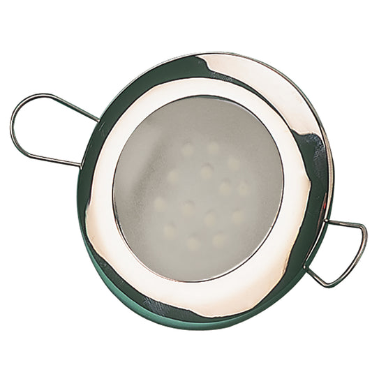SeaDog LED Overhead Light 2716  Brushed Finish  60 Lumens  Frosted Lens  Stamped 304 Stainless Steel 4043323