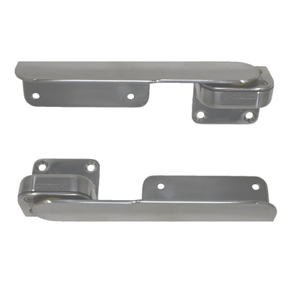 TACO Command Ratchet Hinges  938  Polished 316 Stainless Steel  Pair H250016