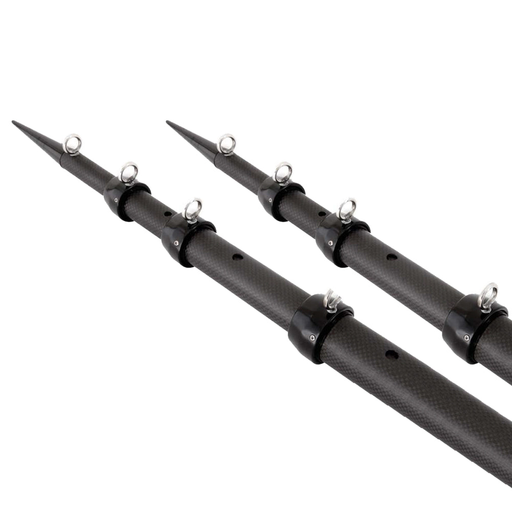 Tigress XD 3K Carbon Fiber Telescoping Outrigger Poles  21  Matte Black Black  Pair 886793