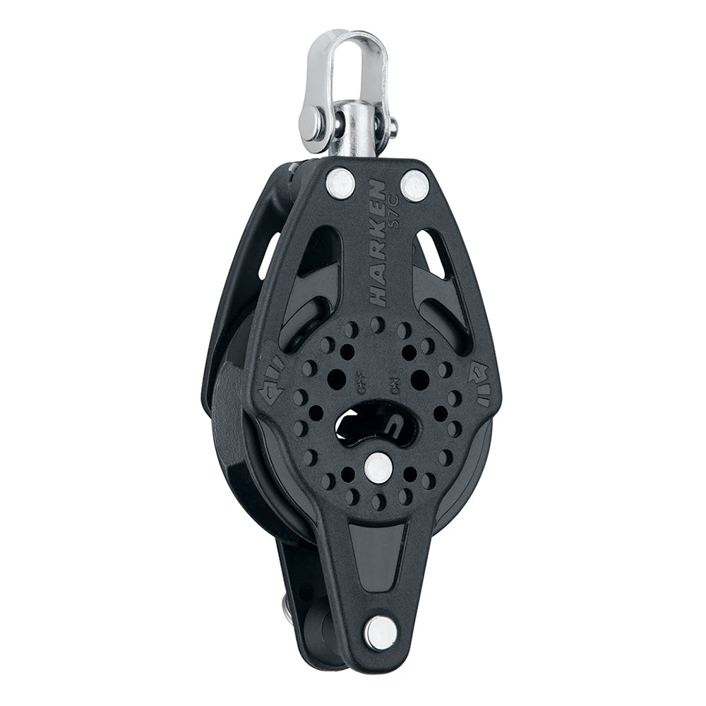 Harken 57mm Carbo Single Ratchet Block wSwivel  Becket 2136
