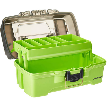 Plano 1Tray Tackle Box wDual Top Access  Smoke  Bright Green PLAMT6211