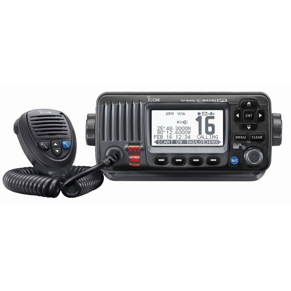 Icom ICM424G Fixed Mount VHF wBuiltIn GPS  Black M424G 41