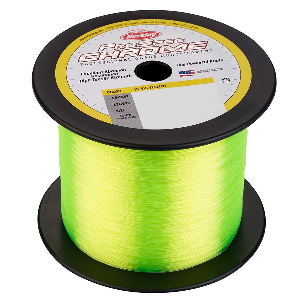 Berkley ProSpec Chrome HiVis Yellow Monofilament  40 lb  1000 yds  PSC1B40HVY 1543667