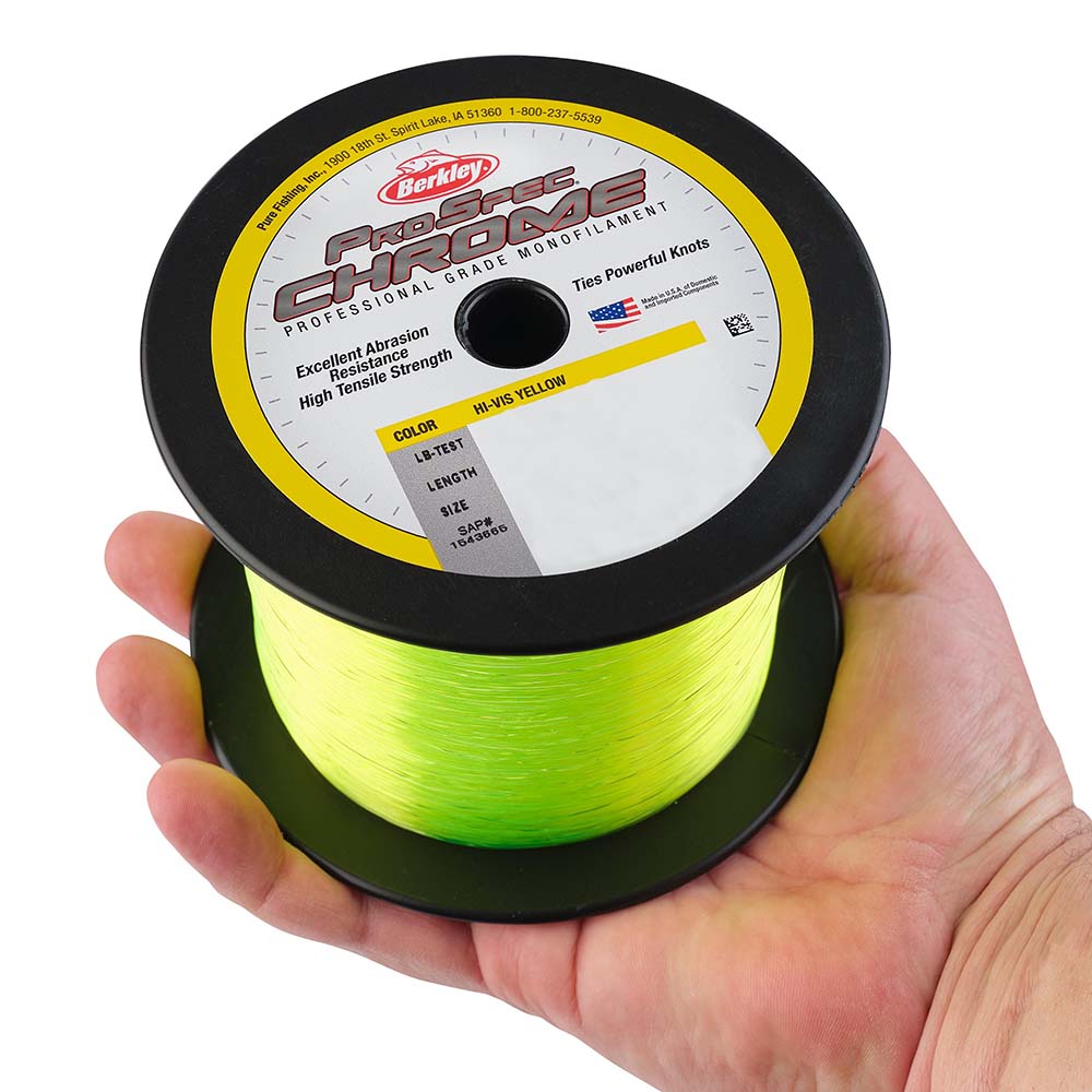 Berkley ProSpec Chrome HiVis Yellow Monofilament  20 lb  1000 yds  PSC1B20HVY 1543664