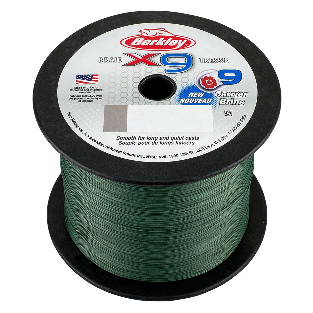 Berkley x9 Braid LowVis Green  100lb  2188 yds  X9BBK10022 1486844