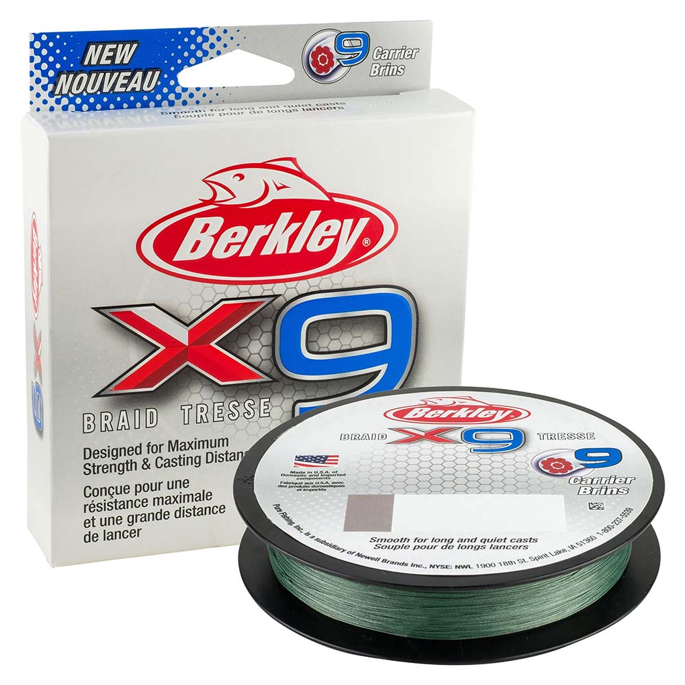 Berkley x9 Braid LowVis Green  100lb  164 yds  X9BFS10022 1486820