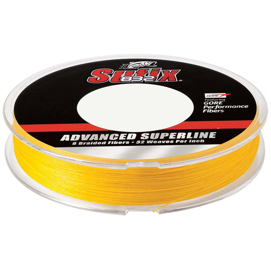 Sufix 832 Advanced Superline Braid  20lb  HiVis Yellow  300 yds 660120Y