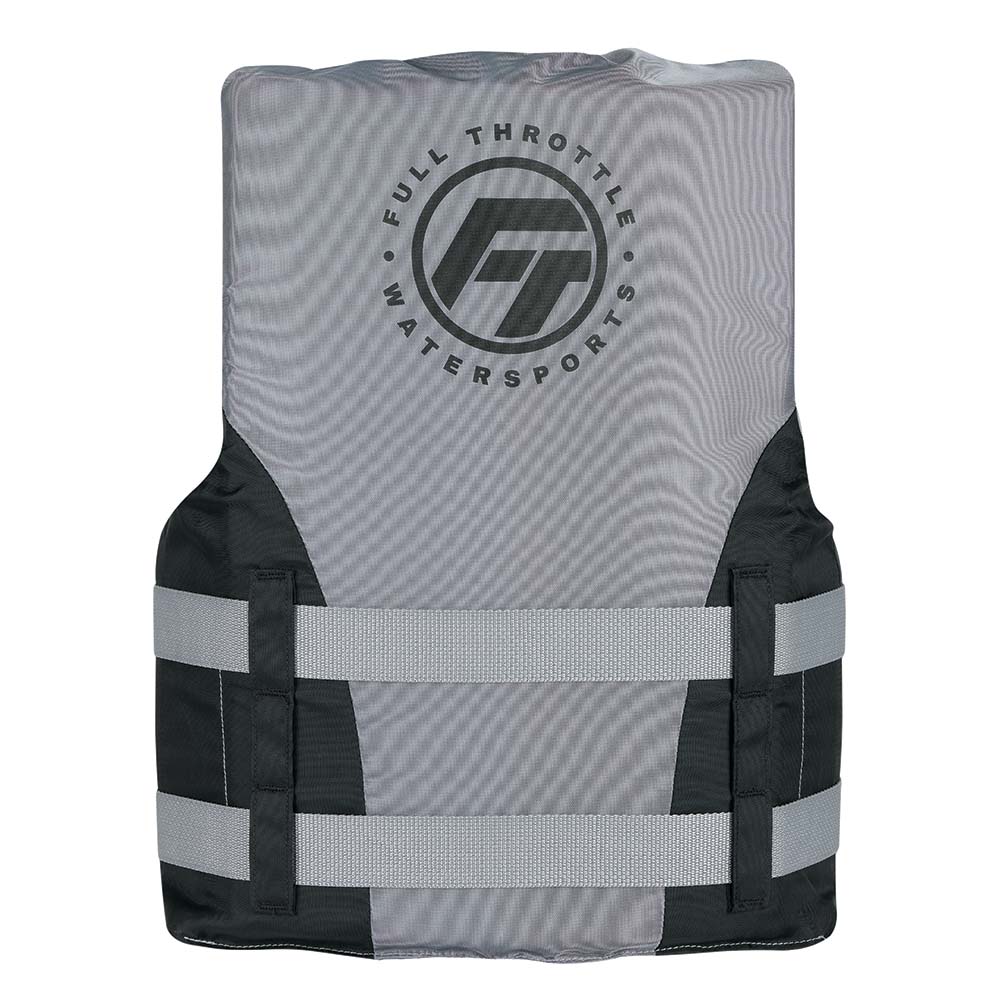 Full Throttle Teen Nylon Life Jacket  GreyBlack 11220070101022