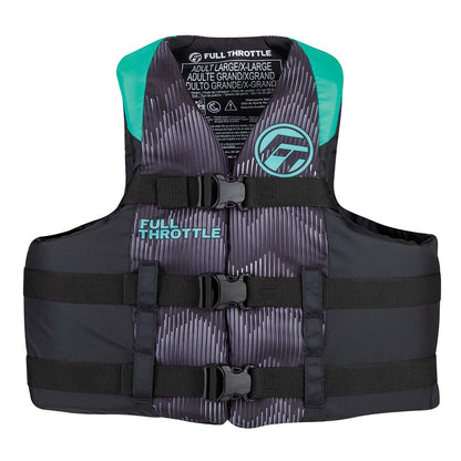 Full Throttle Adult Nylon Life Jacket  SM  AquaBlack 11220050503022