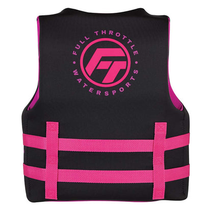 Full Throttle Youth RapidDry Life Jacket  PinkBlack 14210010500222