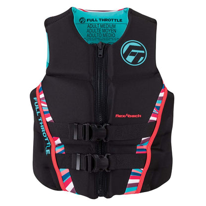 Full Throttle Womens RapidDry FlexBack Life Jacket  Womens XL  PinkBlack 14250010585022