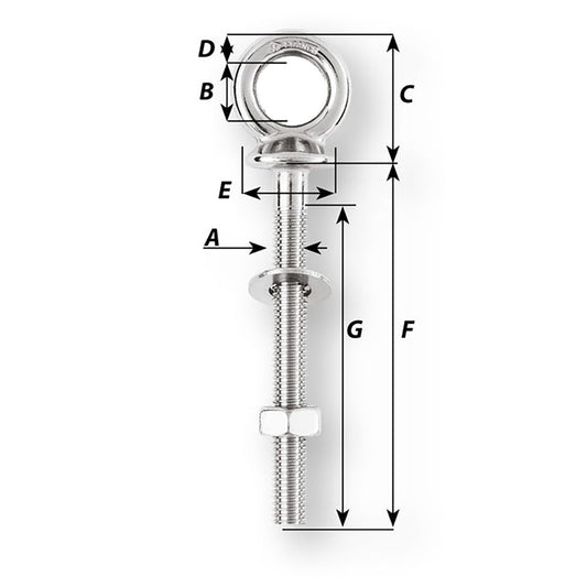 Wichard Eye Bolt  Diameter 916  Length 3532 06492