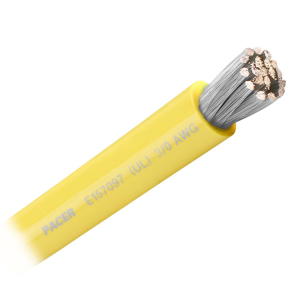 Pacer Yellow 30 AWG Battery Cable  Sold By The Foot WUL30YLFT