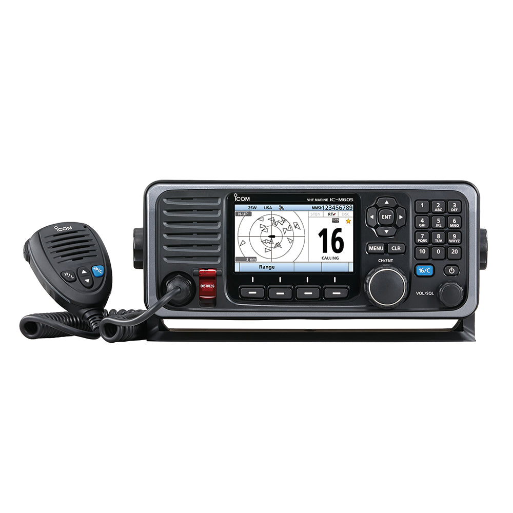 Icom M605 Fixed Mount 25W VHF wColor Display  AIS M605 41 USA