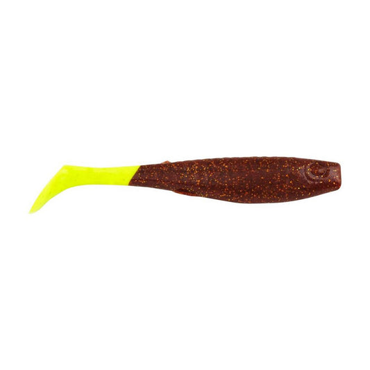Berkley Gulp Saltwater Paddleshad  4  Root Beer GoldChartreuse 1520451