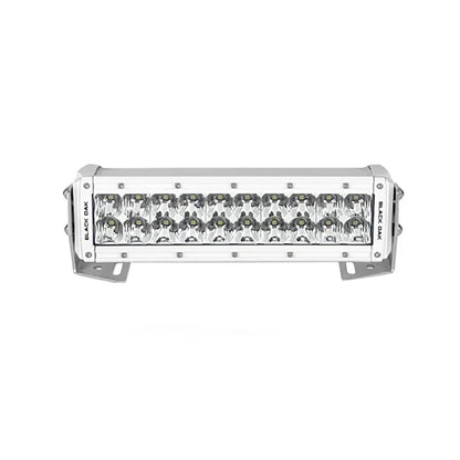 Black Oak Pro Series 30 Double Row 10 LED Light Bar  Combo Optics  White Housing 10CMD5OS