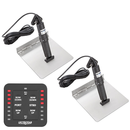 Lectrotab XKA Stainless Steel Trim Tab Kit wOneTouch Control  9 x 9 XKASL9X9