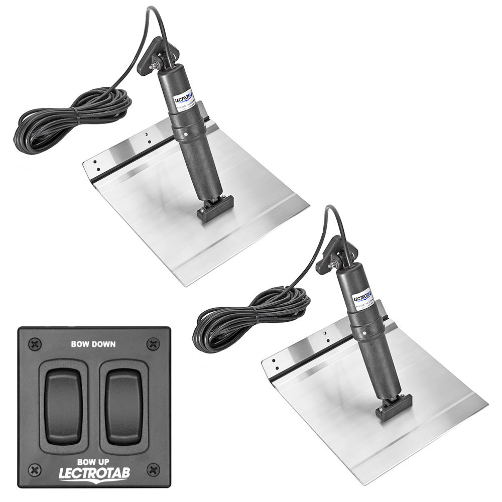 Lectrotab XKA Aluminum Alloy Trim Tab Kit wRocker Switch  9 x 24 XKAF9X24A