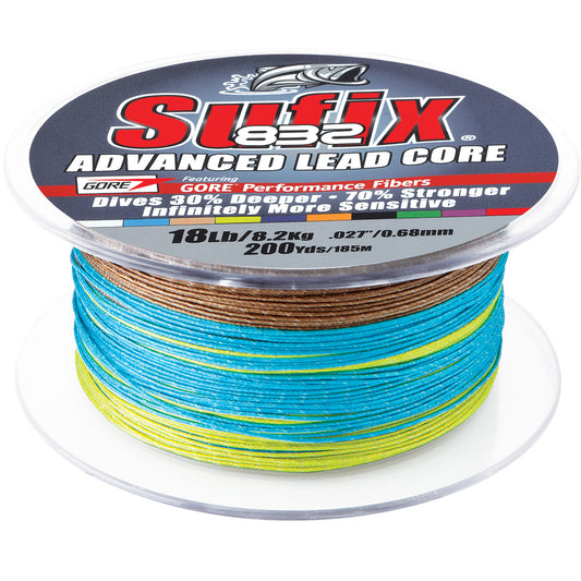 Sufix 832 Advanced Lead Core  12lb  10Color Metered  200 yds 658212MC