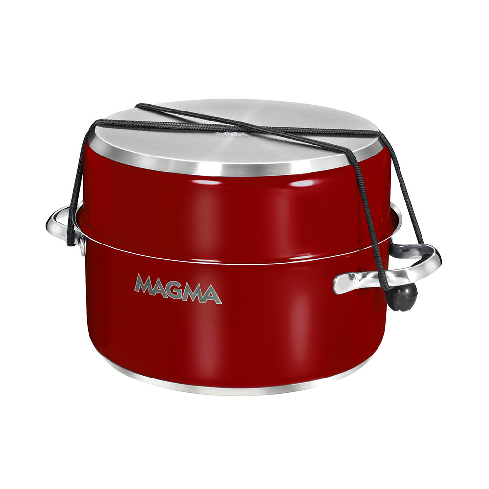 Magma Nestable 10 Piece Induction NonStick Enamel Finish Cookware Set  Magma Red A10366MR2IN