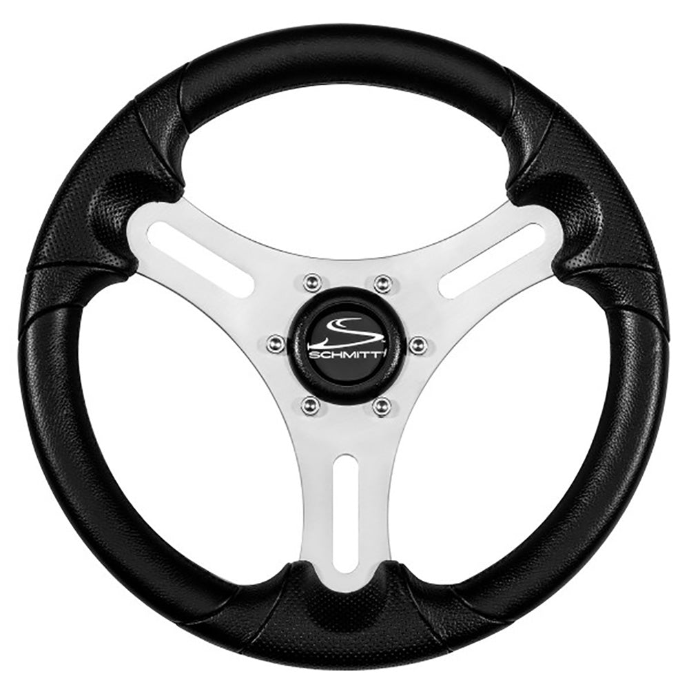 Schmitt Marine Torcello Lite 13 Wheel  Black Polyurethane Wheel wSilver Spokes  Black Cap 34 Tapered Shaft PU06310401R