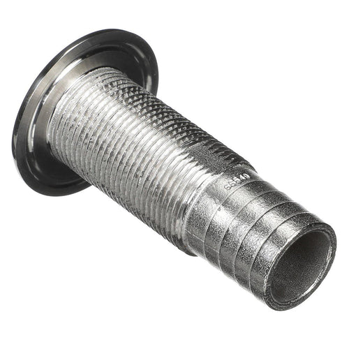 Attwood Stainless Steel ThruHull Standard Straight Barbed  118 Inner Diameter 665493