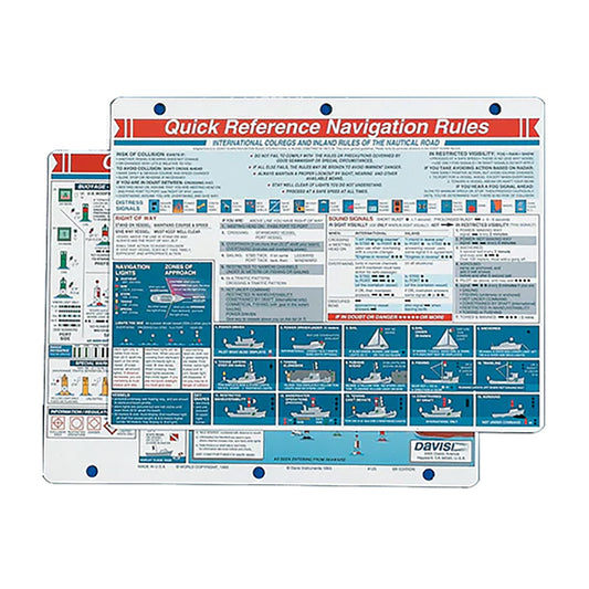 Davis Quick Reference Navigation Rules Card 125