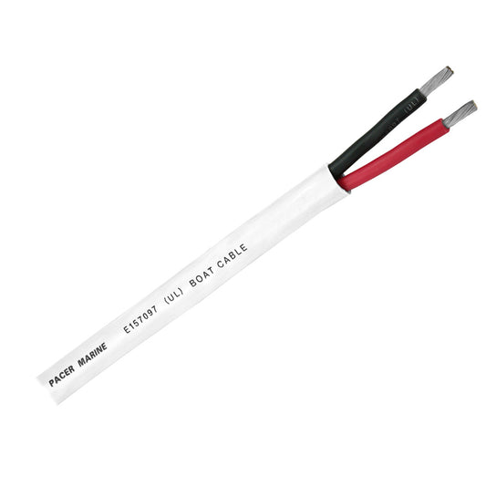Pacer Round Duplex 2 Conductor Cable  100  142 AWG  Red Black WR142DC100