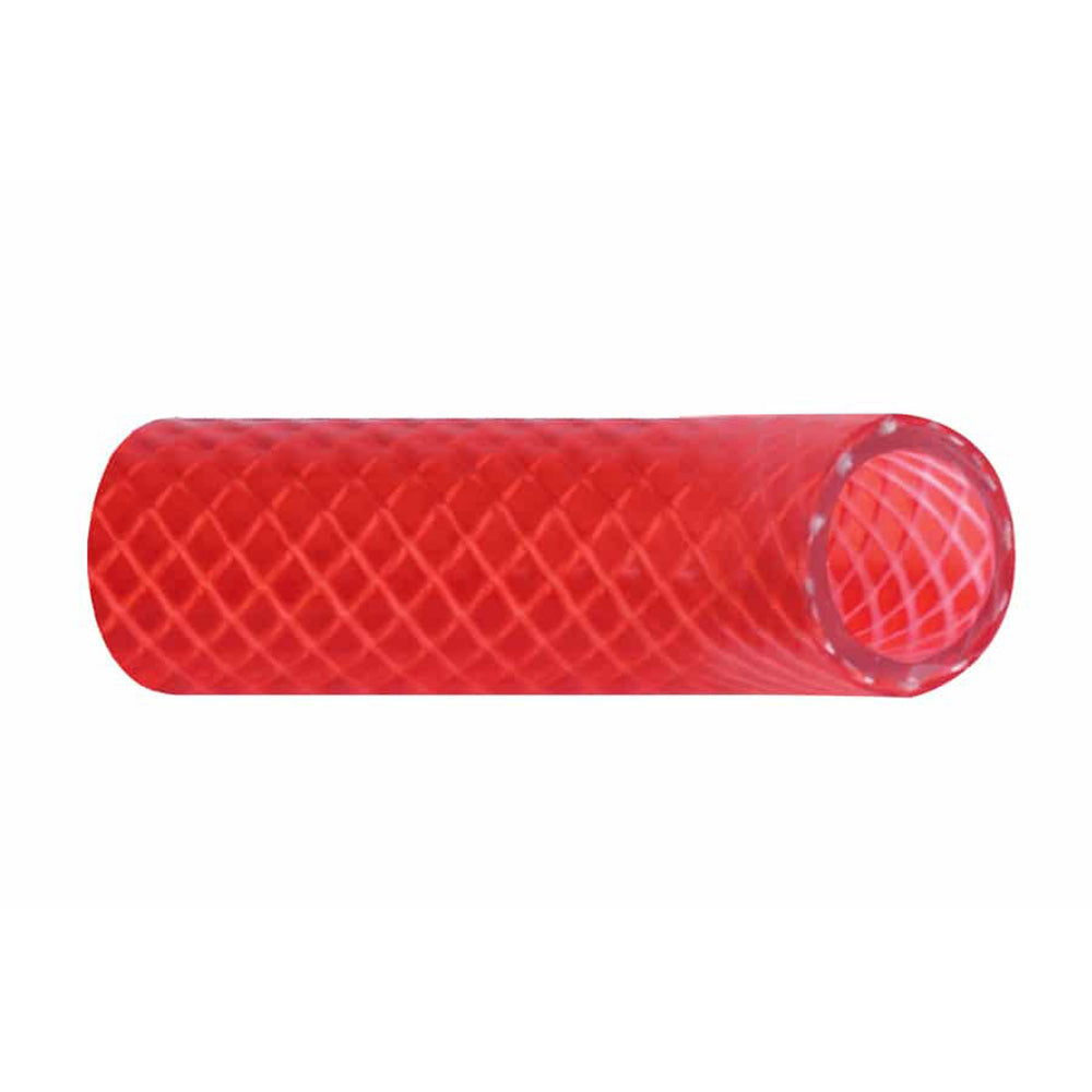 Trident Marine 58 x 50 Boxed Reinforced PVC FDA Hot Water Feed Line Hose  Drinking Water Safe  Translucent Red 1660586